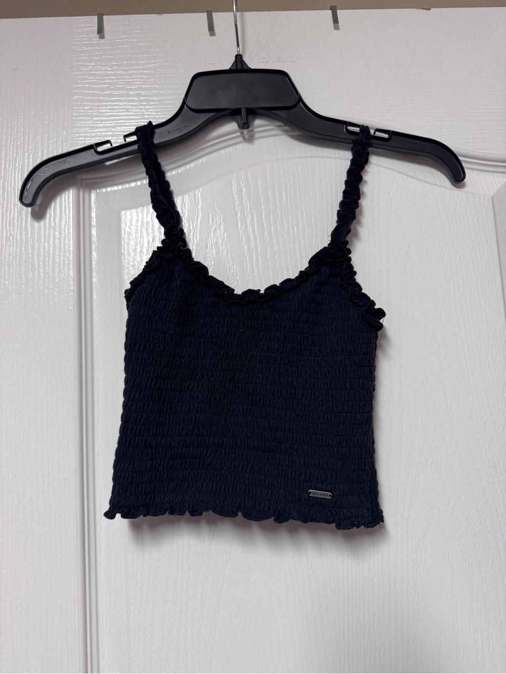 Hollister Black Smocked Ruffle Camisole